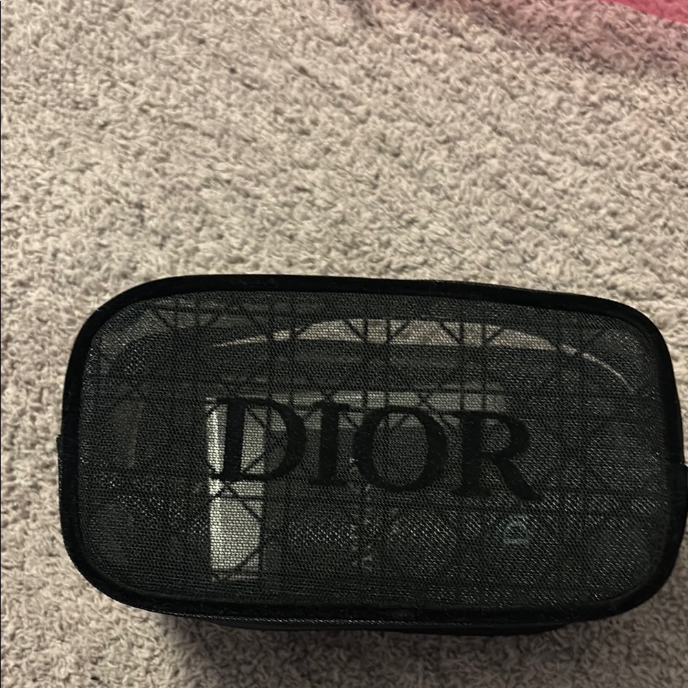Dior Black Mesh Makeup Pouch